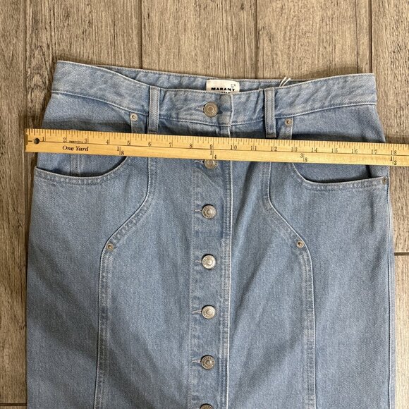 ISABEL MARANT ETOILE  Vandy skirt Front Button Denim 40 - Picture 5 of 16